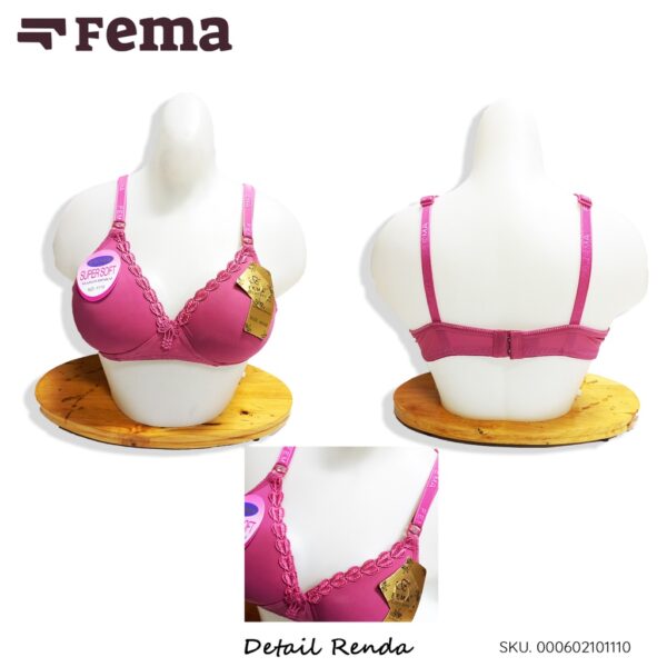 FEMA Official Shop Ecer 1 pcs Bh Bra 1110 Polos Renda Atas