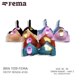 FEMA Official Shop Ecer 1 pcs Bh Bra 1139 Polos Renda Atas