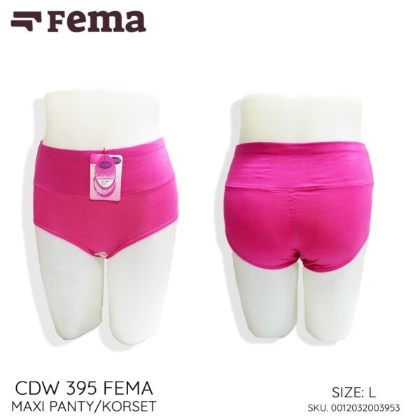 FEMA Official Shop Ecer 1pcs Celana Dalam Wanita 395 Polos Maxi Panty High Waist - Image 3