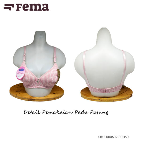 FEMA Official Shop Ecer 1 pcs BH Bra 115 Motif Sablon Anyaman - Image 2