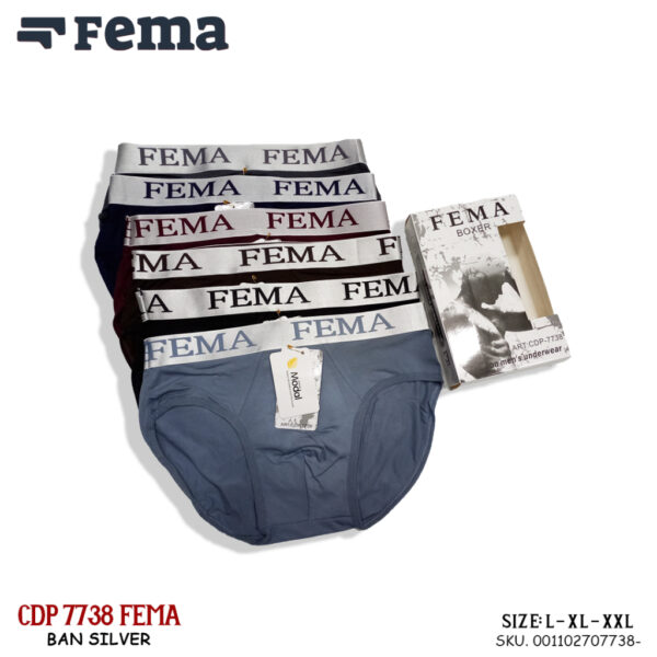 Fema Official Shop Ecer 1 pcs Celana Dalam Pria Segitiga 7738 - Image 2