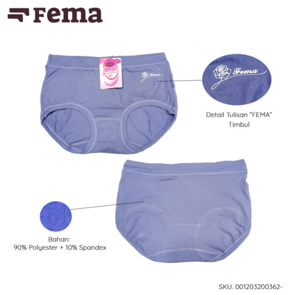 FEMA Official Shop ECER 1 pcs Celana Dalam Wanita 362 Hyget Highwaist Korset Polos - Image 5