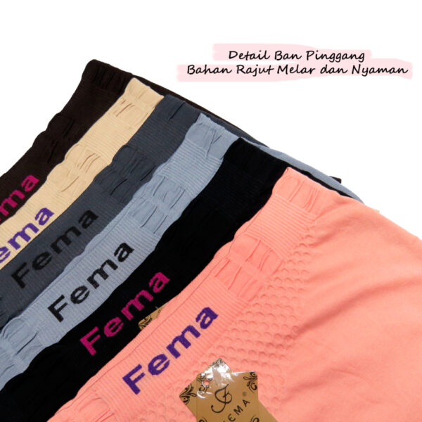 FEMA Official Shop GROSIR 1 Lusin Celana Dalam Wanita Segiempat Rajut 510/511/812 - Gambar 4