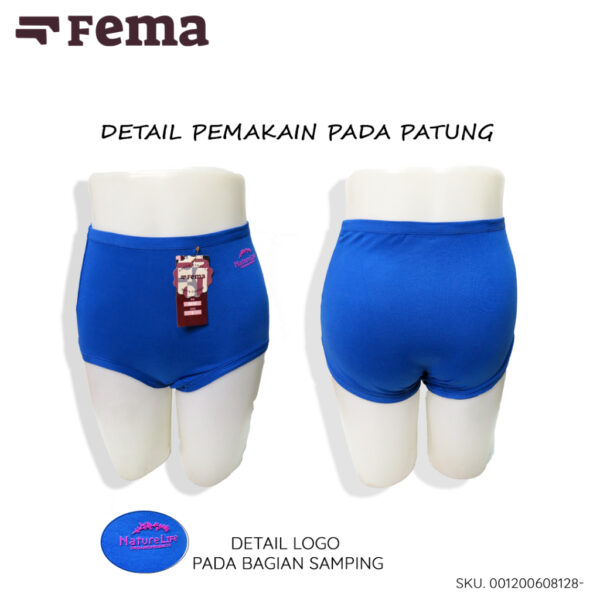 FEMA Official Shop GROSIR Isi 12pcs Celana Dalam Wanita 8128 Polos HIGHWAIST - Image 4