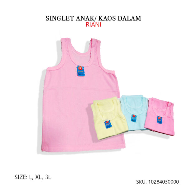FEMA Official Shop ECER 1 Pcs Kaos Dalam Daleman Singlet Kutang Anak Warna Warni - Image 2