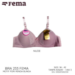 FEMA Official Shop Ecer 1 pcs BH Bra 233/6007 Motif Pori Renda Bunga