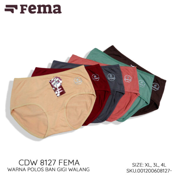 FEMA Official Shop GROSIR Isi 12pcs Celana Dalam Wanita 8127 Polos - Image 4