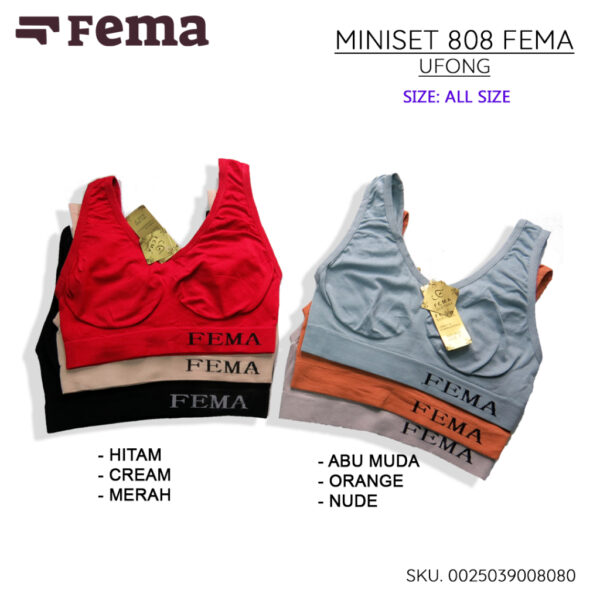 FEMA Official Shop Ecer 1 pcs Miniset Sport Bra Dewasa Melar 808/807/808 New/809