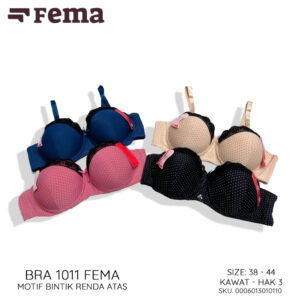 FEMA Official Shop Ecer 1 pcs BH Bra 1011 Kawat Bintik Renda Atas