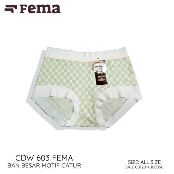 FEMA Official Shop ECER 1Pcs Celana Dalam Wanita Seamless 603 Motif Kotak Catur Korea - Image 5