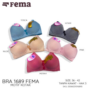 FEMA Official Shop Ecer 1 pcs BH Bra 1689 Kotak Kotak