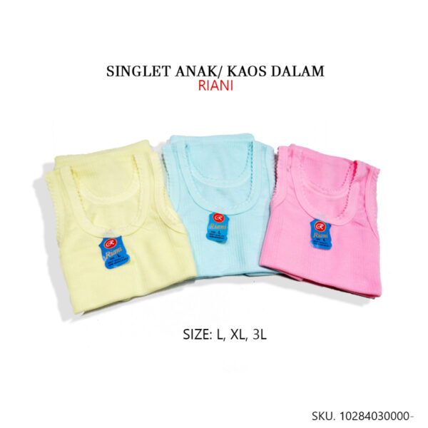 FEMA Official Shop ECER 1 Pcs Kaos Dalam Daleman Singlet Kutang Anak Warna Warni - Image 4