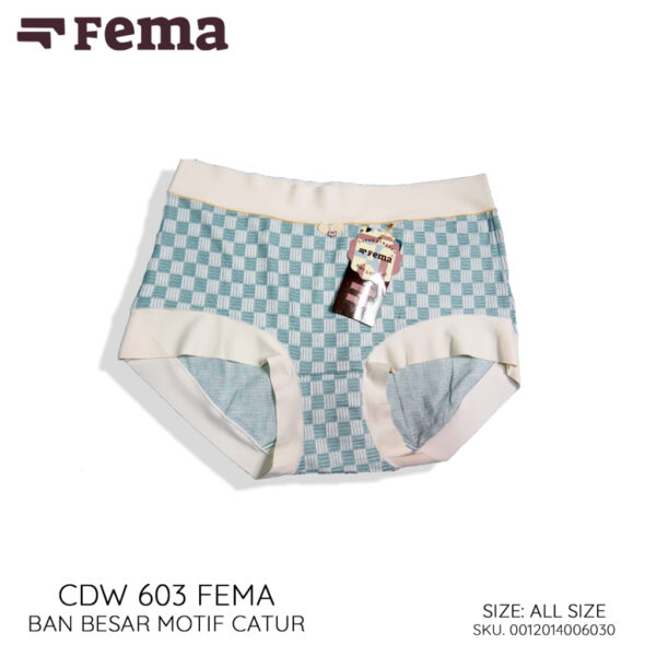 FEMA Official Shop ECER 1Pcs Celana Dalam Wanita Seamless 603 Motif Kotak Catur Korea - Image 3