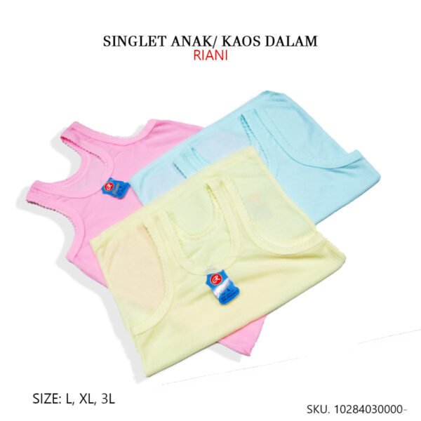 FEMA Official Shop ECER 1 Pcs Kaos Dalam Daleman Singlet Kutang Anak Warna Warni - Image 3
