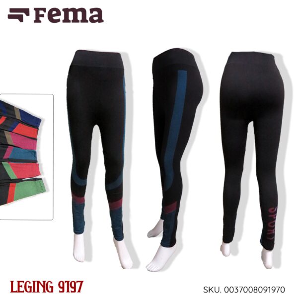 FEMA Official Shop Ecer 1 pcs Celana Leging Polos 30691 Bahan Katun Halus Legging - Image 5