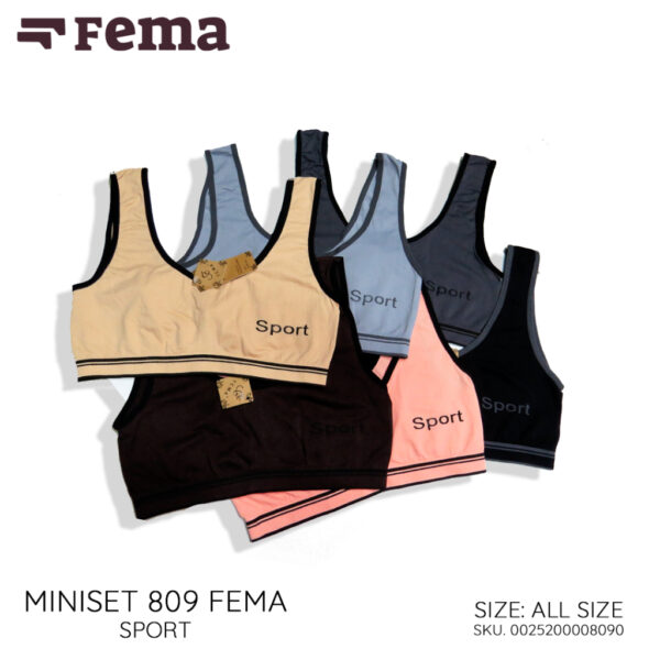 FEMA Official Shop Ecer 1 pcs Miniset Sport Bra Dewasa Melar 809/808 Sport - Gambar 3