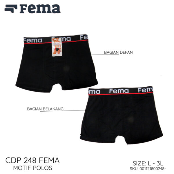 FEMA Official Shop Ecer 1 pcs Celana Dalam Boxer Pria 888/248 Bahan Kaos - Image 2