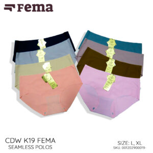 FEMA Official Shop Ecer 1 Pcs Celana Dalam Wanita K18/k19 Seamless Tanpa Jahitan Anti Nyeplak
