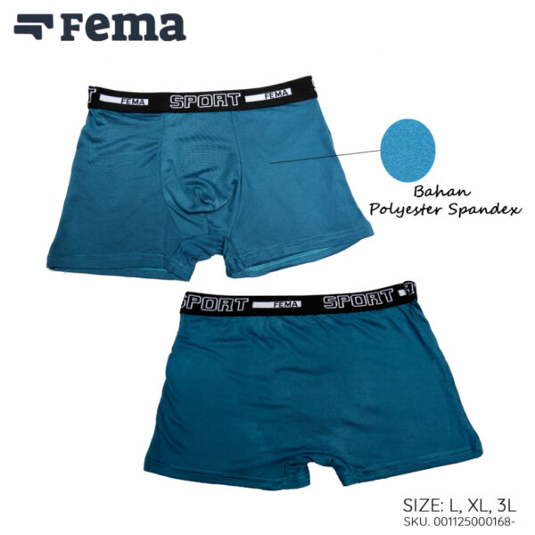 FEMA Official Shop Ecer 1 pcs Celana Dalam Boxer Pria 168 Ban Sport Spandex - Image 3