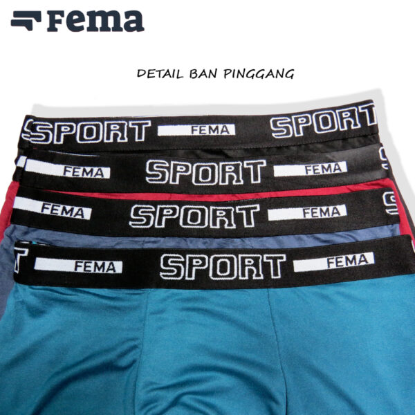 FEMA Official Shop Ecer 1 pcs Celana Dalam Boxer Pria 168 Ban Sport Spandex - Image 2