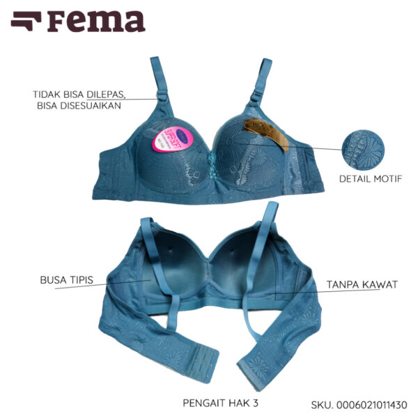 FEMA Official Shop Ecer 1 Pcs BH Bra 1143 Renda Polos BIG SIZE JUMBO - Image 3
