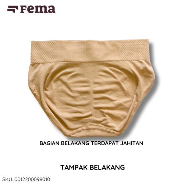 FEMA Official Shop Celana Dalam Wanita Segitiga Rajut 9801 Kerut Garis - Image 3