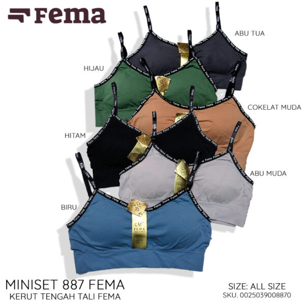 FEMA Official Shop Ecer 1 pcs Sport Bra 887 Tali Kecil Busa - Image 2