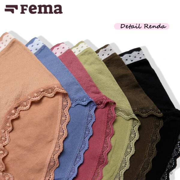 FEMA Official Shop GROSIR 1 Lusin Celana Dalam Wanita 503 Renda/ 502 Rajut - Image 2