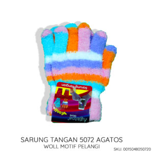 FEMA Official Shop ECER 1 Pcs Sarung Tangan Wanita Agatos Warna Warni Lorek Bulu Wool