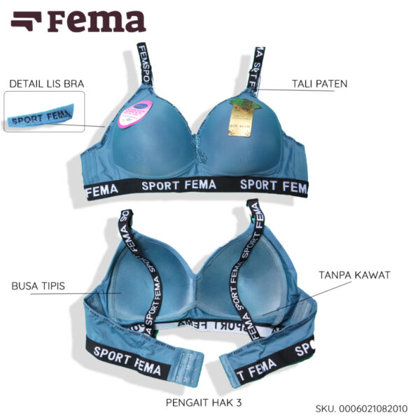 FEMA Official Shop Ecer 1 pcs BH Bra 8201 Polos Ban Sport - Image 2