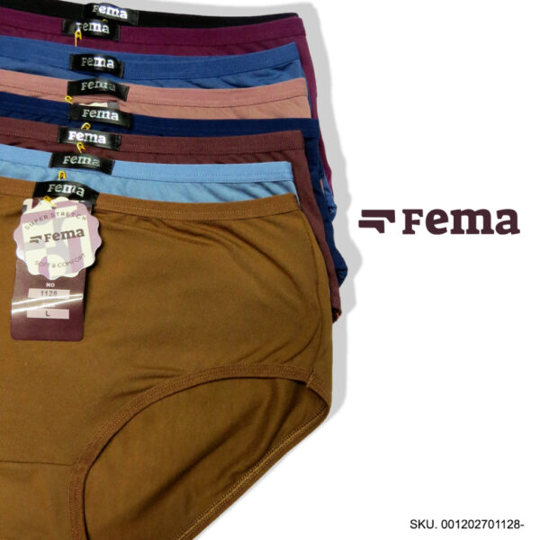 FEMA Official Shop GROSIR 1Lusin Celana Dalam Wanita 1128 Polos - Image 2