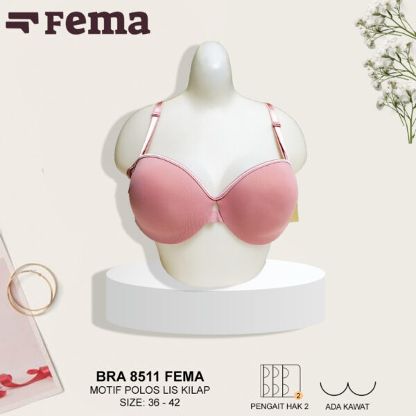 FEMA Official Shop Ecer 1 Pcs BH Pesta Bra 8511 Polos Half Cup