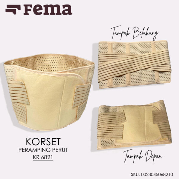 Fema Official Shop Ecer 1pcs Korset Corset Belt Pelangsing Peramping Perut 5803/6821 - Image 4