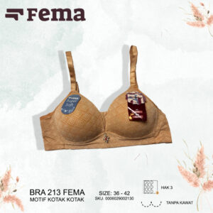 FEMA Official Shop Ecer 1 pcs Bh Bra 213 Kotak Kotak Tanpa Kawat