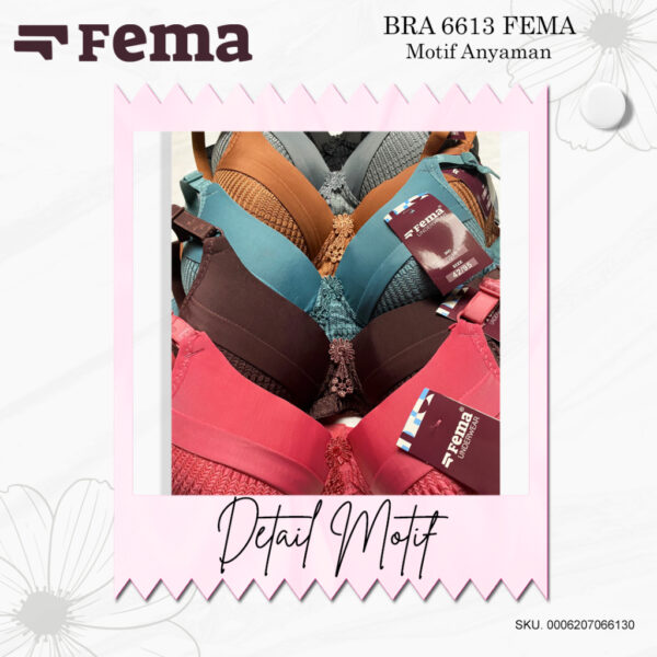 FEMA Official Shop Ecer 1 Pcs BH Bra 6613 Motif Anyaman - Image 5
