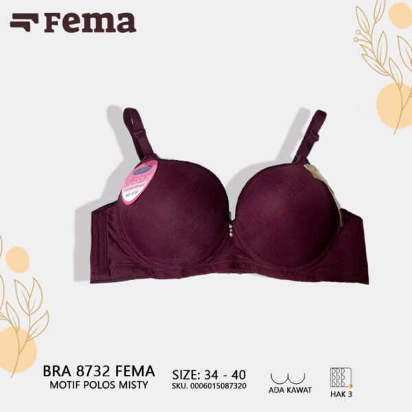 FEMA Official Shop Ecer 1 pcs Bh Bra 8732 Polos Push Up Misty - Image 4