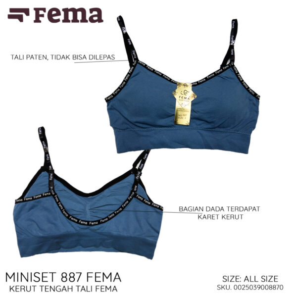 FEMA Official Shop Ecer 1 pcs Sport Bra 887 Tali Kecil Busa - Image 4