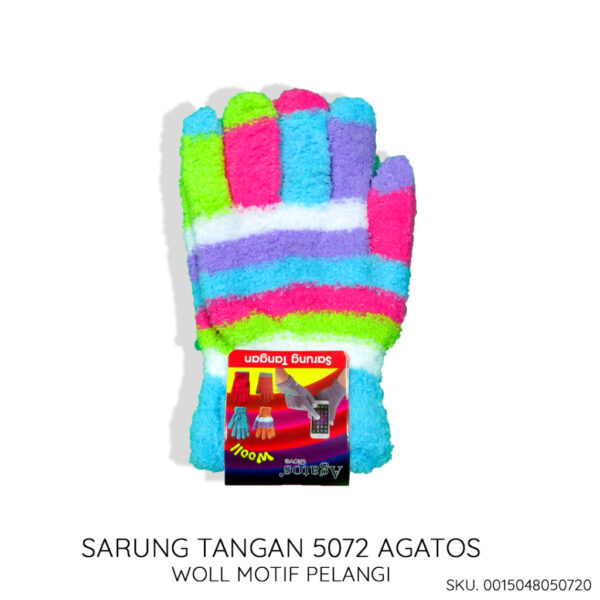 FEMA Official Shop ECER 1 Pcs Sarung Tangan Wanita Agatos Warna Warni Lorek Bulu Wool - Image 2