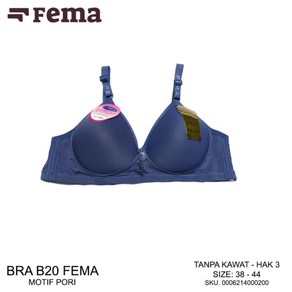 FEMA Official Shop Ecer 1 pcs Bh Bra B20 Hak 3 Full Pori Jumbo Import - Gambar 3