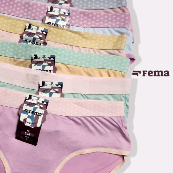 FEMA Official Shop Ecer 1 Pcs Celana Dalam Wanita 306 Polos Polkadot - Image 5