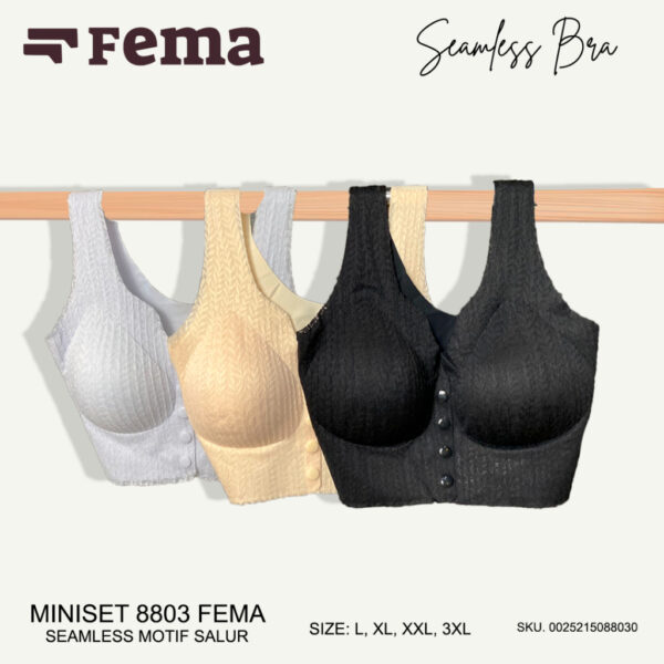 FEMA Official Shop Ecer 1 pcs Miniset Maternity Nursing Bra Menyusui Netek 8801/8803 Seamless Salur Brokat