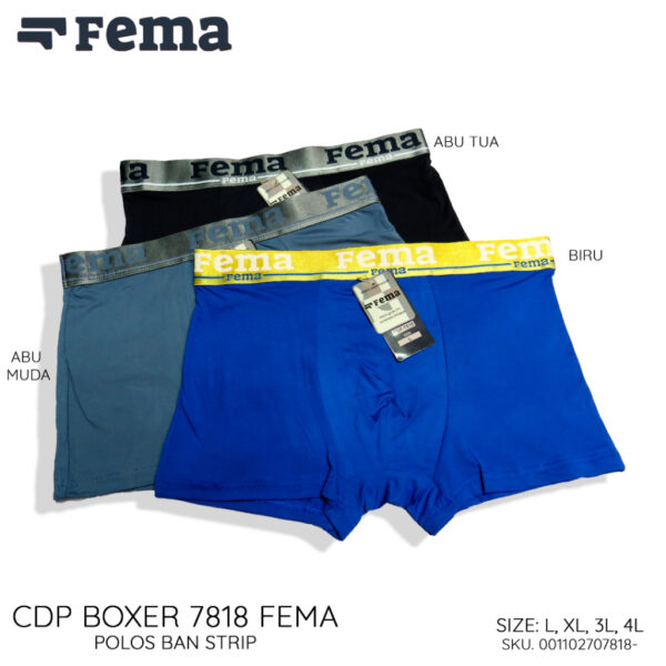 FEMA Official Shop Ecer 1 pcs Celana Dalam Pria Boxer 7818 Ban Strip - Image 3