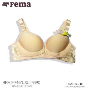 FEMA Official Shop Ecer 1 pcs Bh Maternity Bra Menyusui Netek 3390 Polos Renda Belakang Kancing Depan
