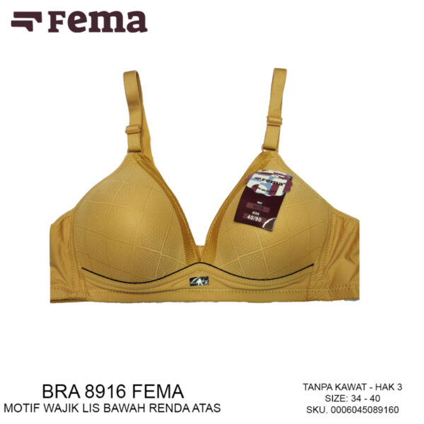 FEMA Official Shop Ecer 1 Pcs BH Bra 8916 Kotak Renda Halus Busa Tipis - Image 5