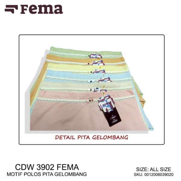 FEMA Official Shop Ecer 1 Pcs Celana Dalam Wanita 3902 Ban Tinggi Highwaist Pita - Image 2
