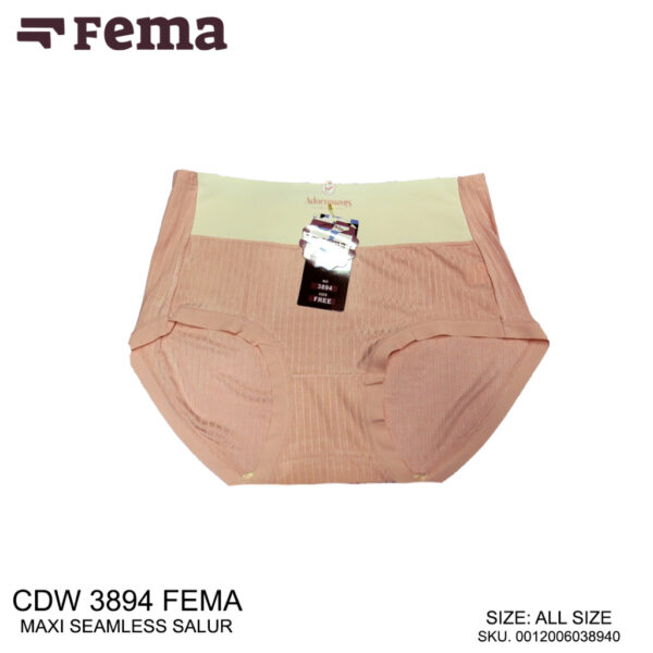 FEMA Official Shop Ecer 1 Pcs Celana Dalam Wanita 3894 Seamless Salur Highwaist - Image 5