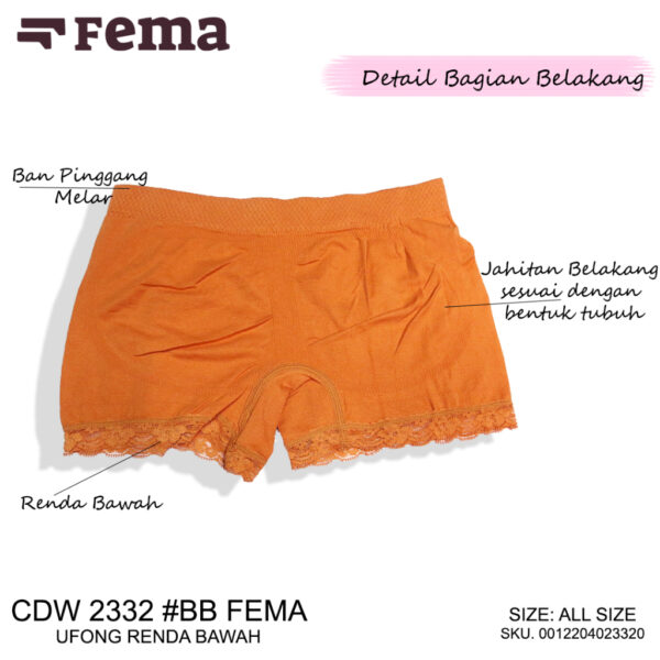 FEMA Official Shop Celana Dalam Wanita Segiempat Rajut Ufong 2332/2333 - Image 3