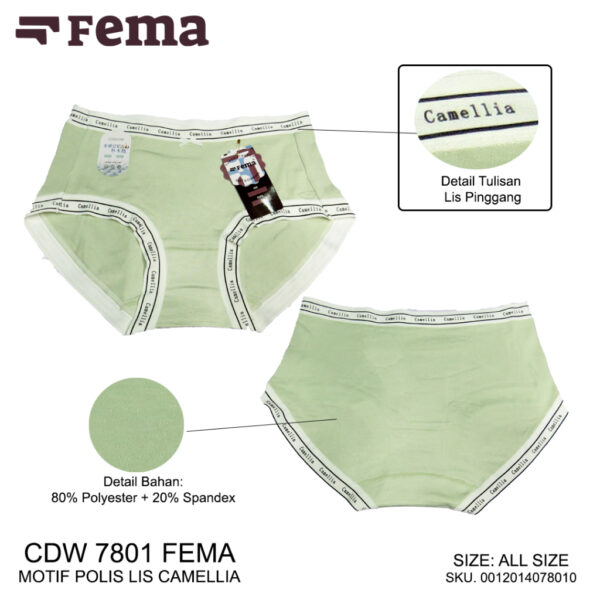 FEMA Official Shop Ecer 1 Pcs Celana Dalam Wanita 7801 Polos - Image 2