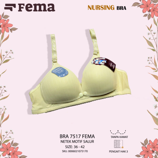 FEMA Official Shop Ecer 1 pcs Bh Maternity Nursing Bra Menyusui Netek 7517 Salur Halus - Image 4