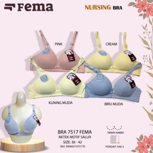 FEMA Official Shop Ecer 1 pcs Bh Maternity Nursing Bra Menyusui Netek 7517 Salur Halus